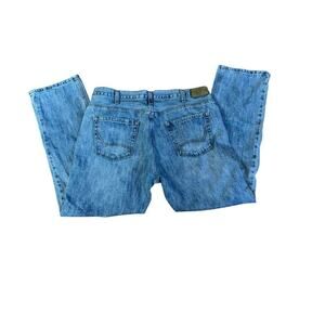 Dickies Mid Wash Straight Leg Blue Jeans Men's 38 Button Fly Casual Classic